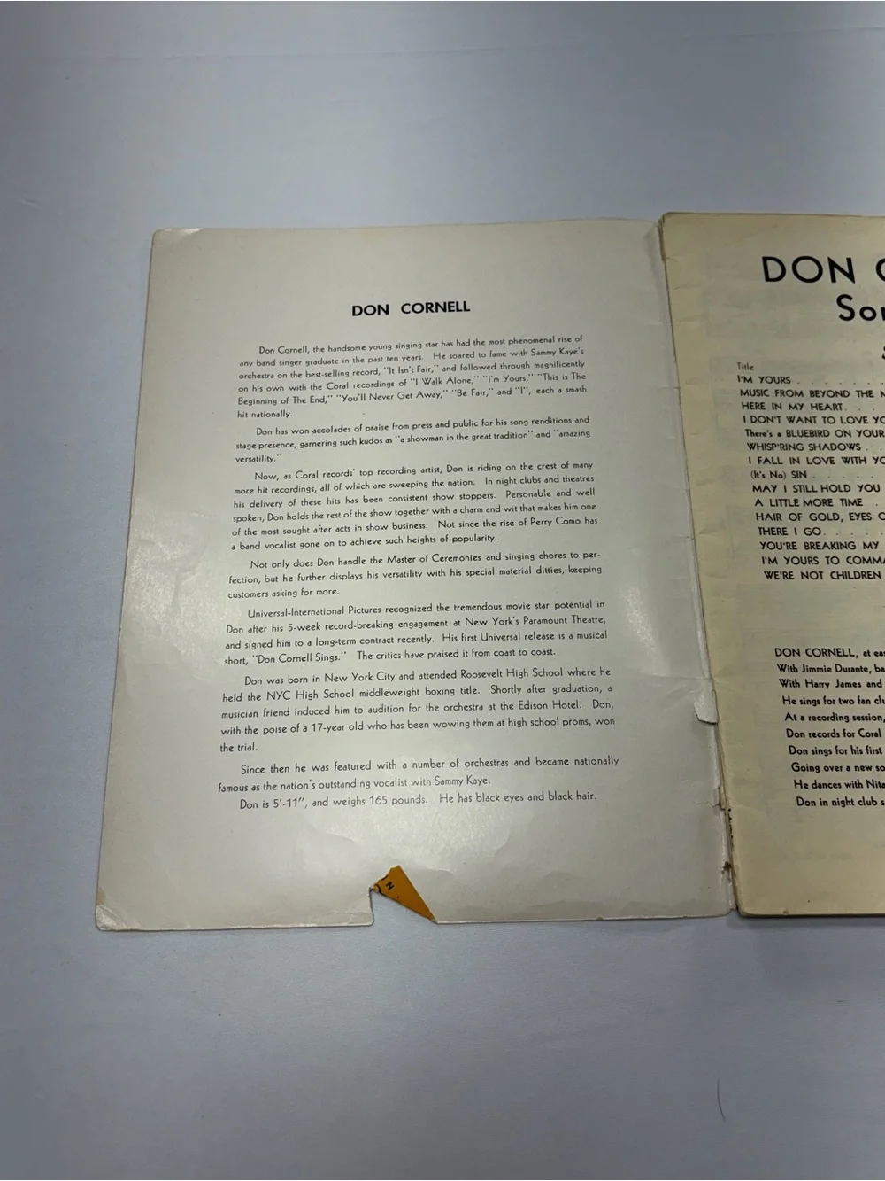 Don Cornell vintage don